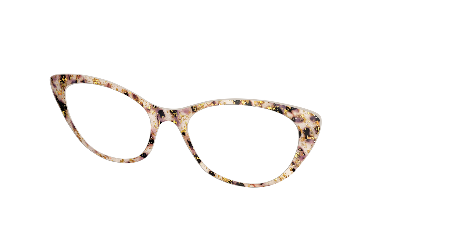 The Buttercream Tortoise with Gold Flakes - Angle Top Image - Pair Eyewear