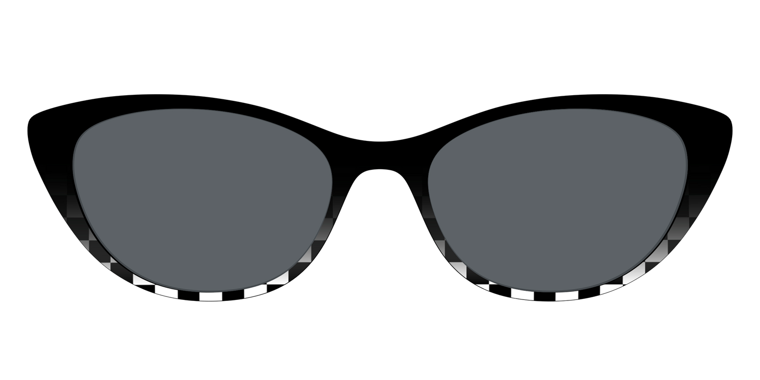 The Polarized Checkerboard Fade Sun Top - Front Top Image - Pair Eyewear