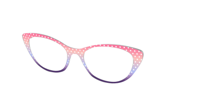 The Coral to Lilac Gradient Polka Dot - Angle Top Thumbnail - Pair Eyewear
