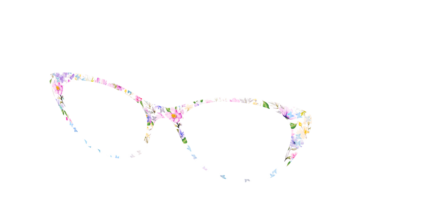 The Delicate Flower Crown with Butterfly Glitter - Angle Top Image - Pair Eyewear