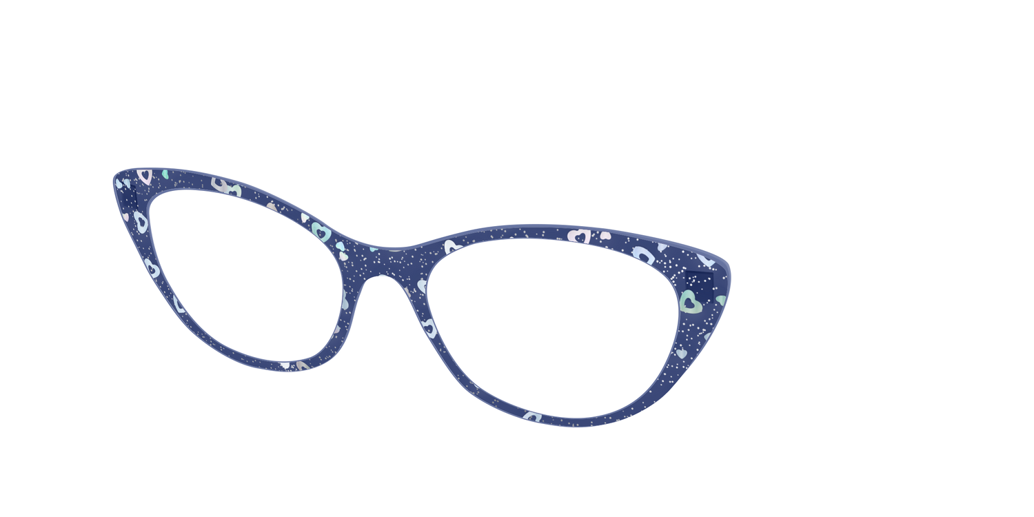 The Denim Heart Glitter Crystal - Angle Top Image - Pair Eyewear