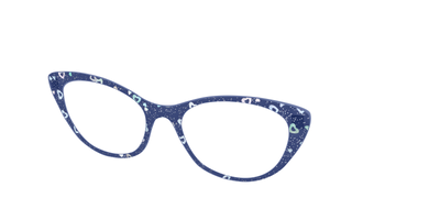 The Denim Heart Glitter Crystal - Angle Top Thumbnail - Pair Eyewear