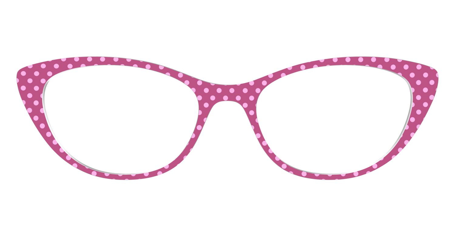 The Fuchsia Polka Dots - Front Top Image - Pair Eyewear