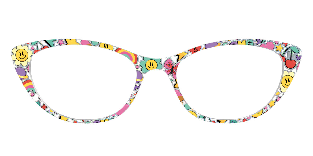 The Funky Foil Stickers - Front Top Image - Pair Eyewear