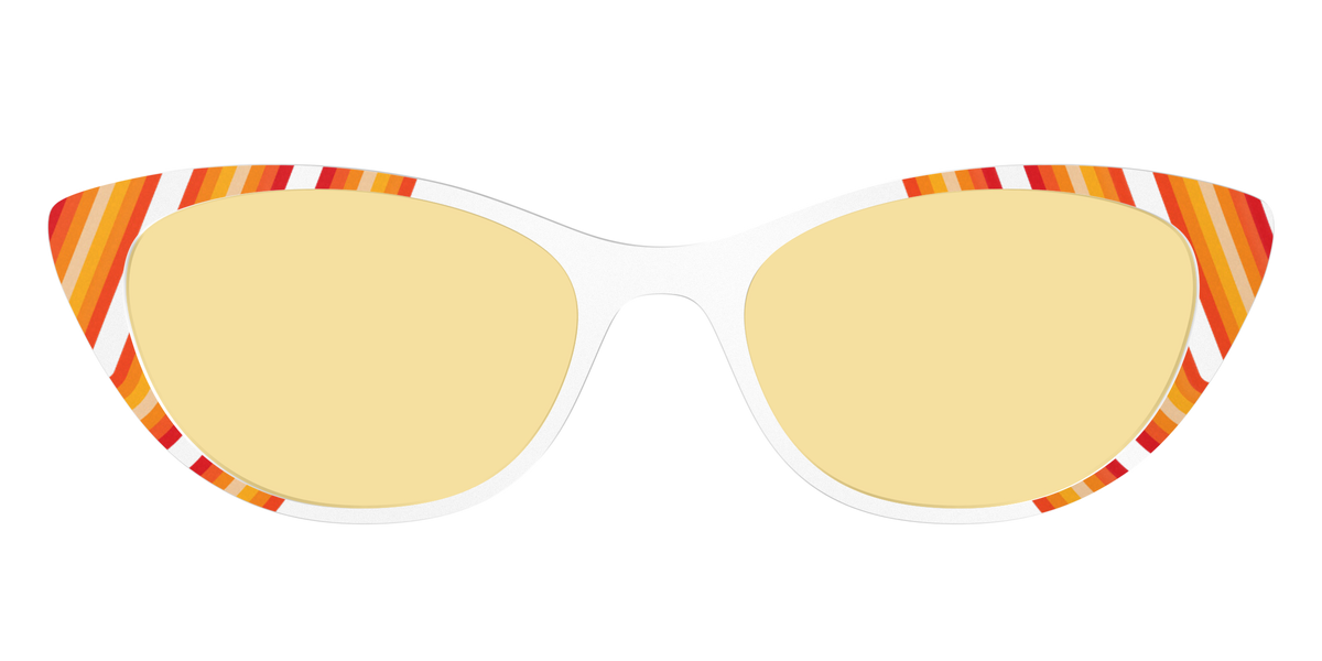 The Groovy Stripes with Citrine Yellow Lens - Front Top Image - Pair Eyewear