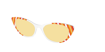 The Groovy Stripes with Citrine Yellow Lens - Angle Top Thumbnail - Pair Eyewear