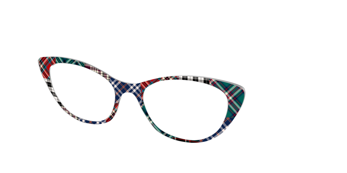 The Grunge Plaid Print Mix - Angle Top Image - Pair Eyewear