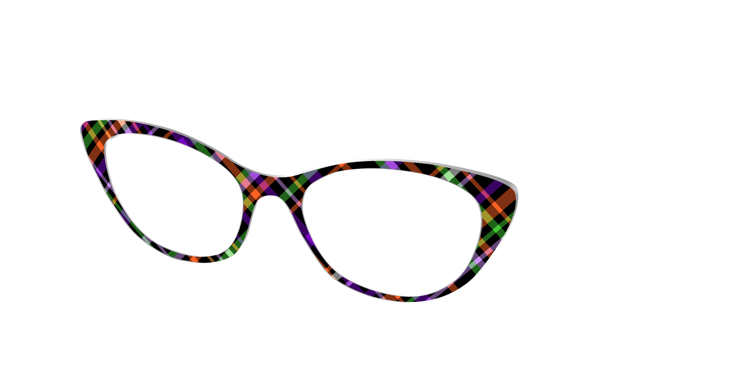 The Hexed Plaid - Angle Top Image - Pair Eyewear
