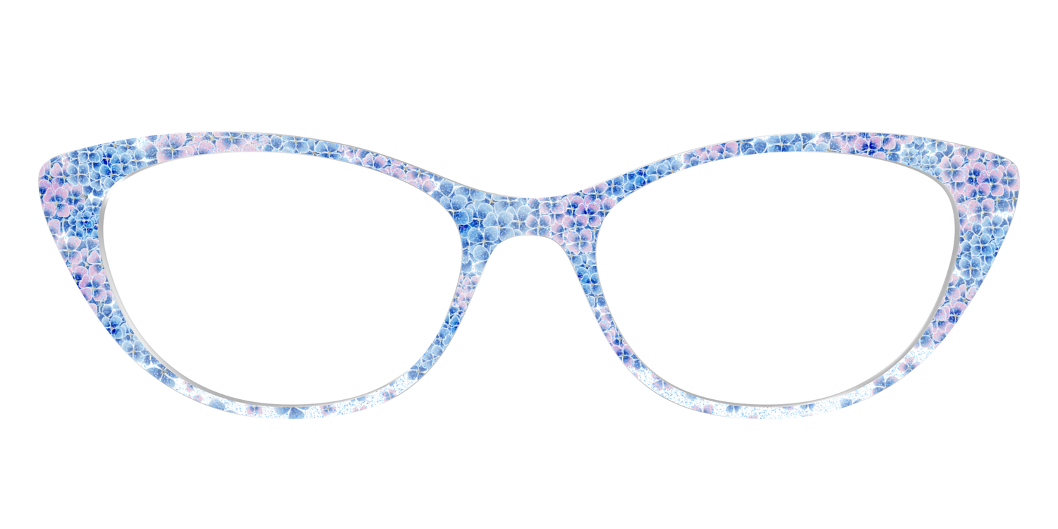 The Hydrangea Confetti Crystal with Gold Foil - Front Top Image - Pair Eyewear