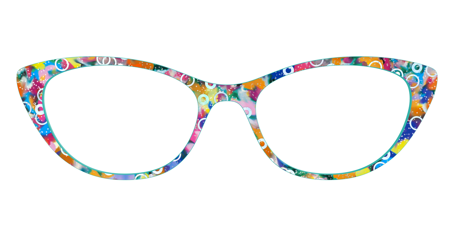The Imaginative Tortoise with Bubble Glitter - Front Top Image - Pair Eyewear