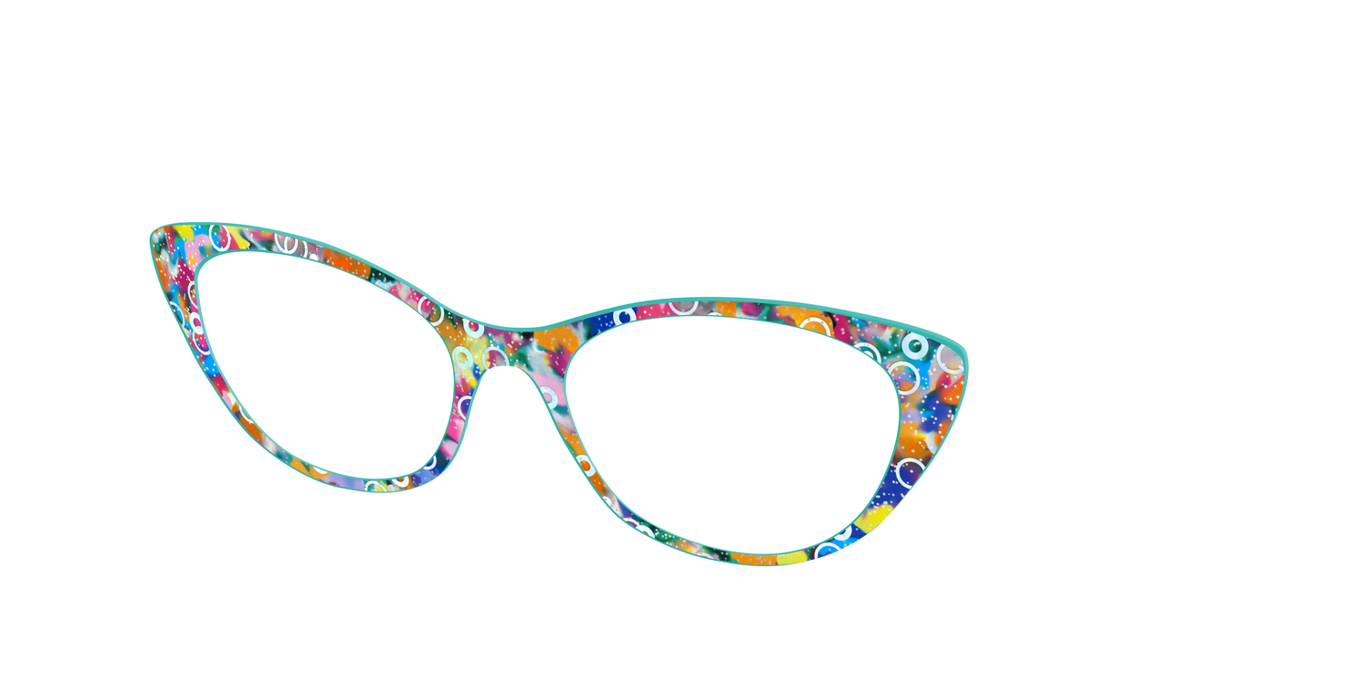 The Imaginative Tortoise with Bubble Glitter - Angle Top Image - Pair Eyewear