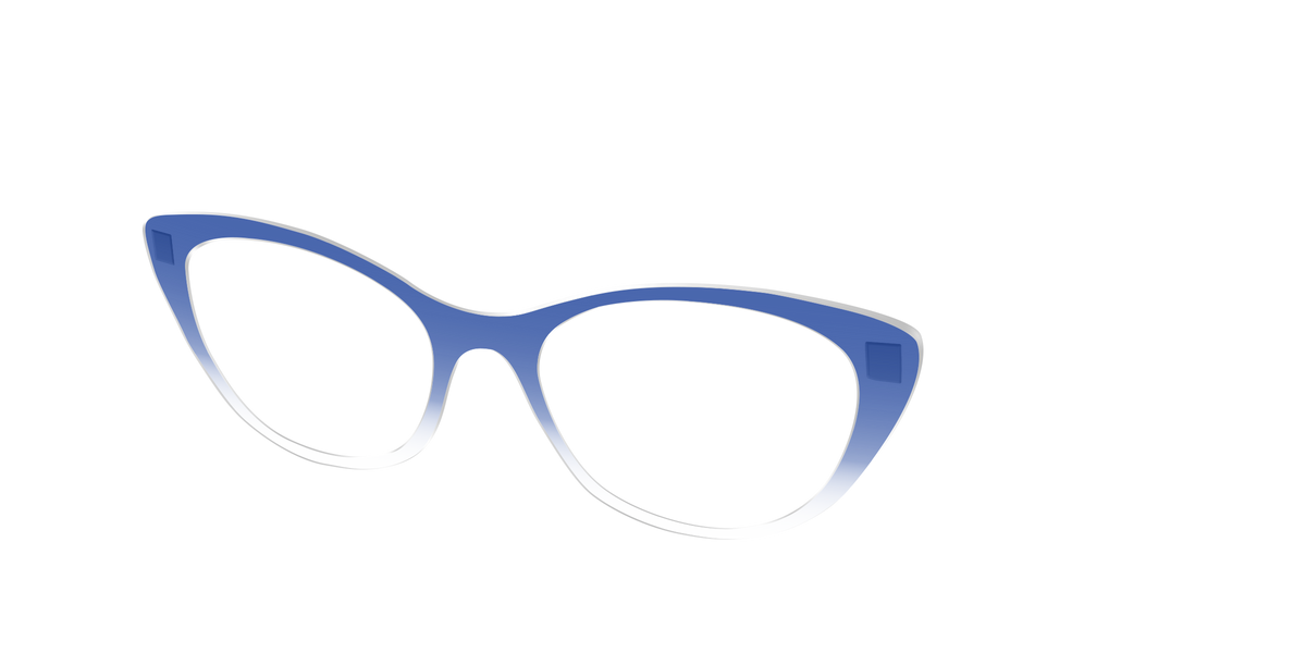The Indigo Gradient Crystal - Angle Top Image - Pair Eyewear