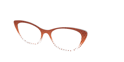 The Inferno Orange Gradient Crystal Polka Dots - Angle Top Thumbnail - Pair Eyewear