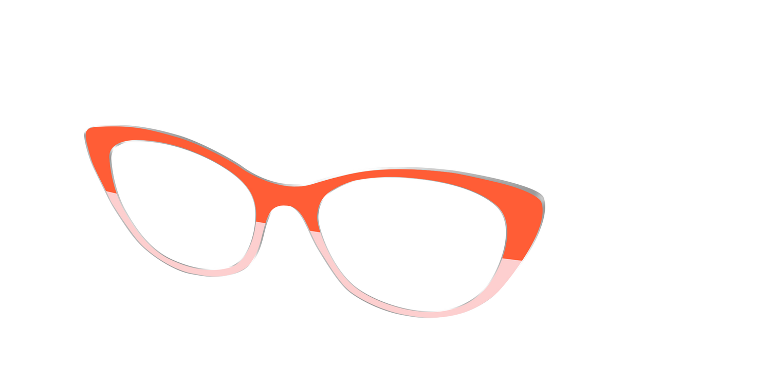 The Jasper & Venetian Pink Split - Angle Top Image - Pair Eyewear