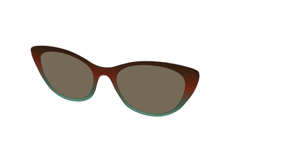 The Polarized Mahogany to Juniper Woodgrain Sun Top - Angle Top Thumbnail - Pair Eyewear