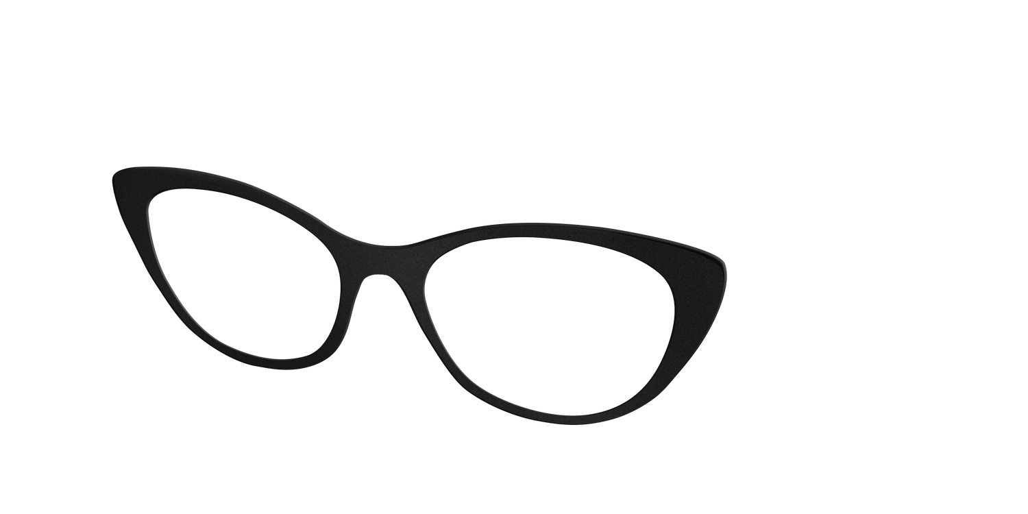 The Matte Black - Angle Top Image - Pair Eyewear
