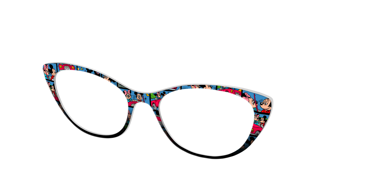 The Mickey & Minnie Comic Split - Angle Top Image - Pair Eyewear