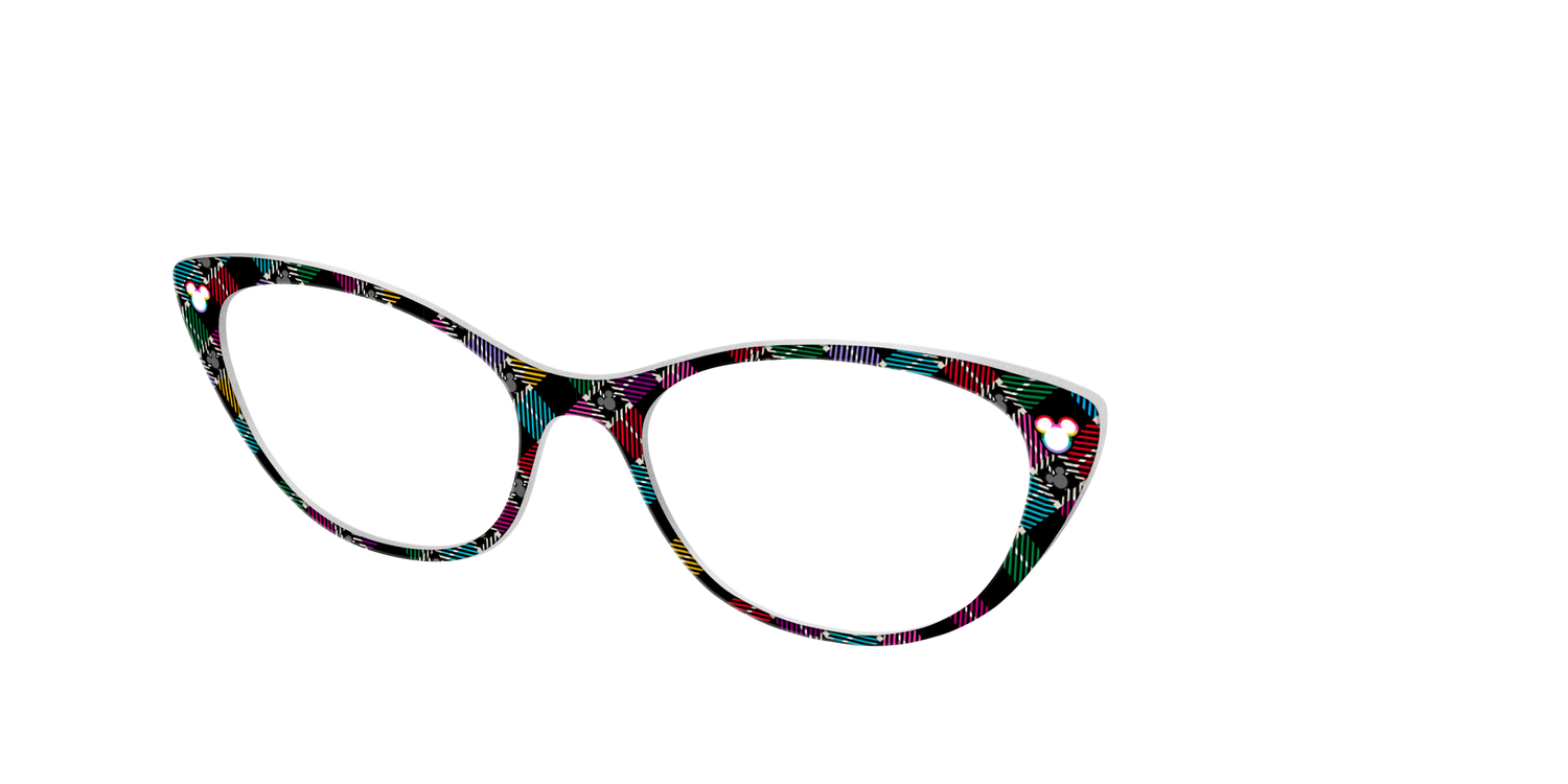 The Mickey Plaid - Angle Top Image - Pair Eyewear