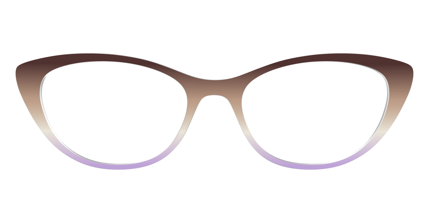 The Mocha to Light Lavender Gradient - Front Top Image - Pair Eyewear