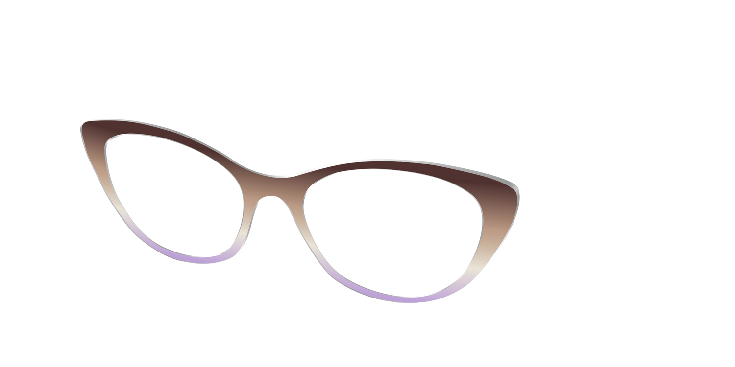 The Mocha to Light Lavender Gradient - Angle Top Image - Pair Eyewear