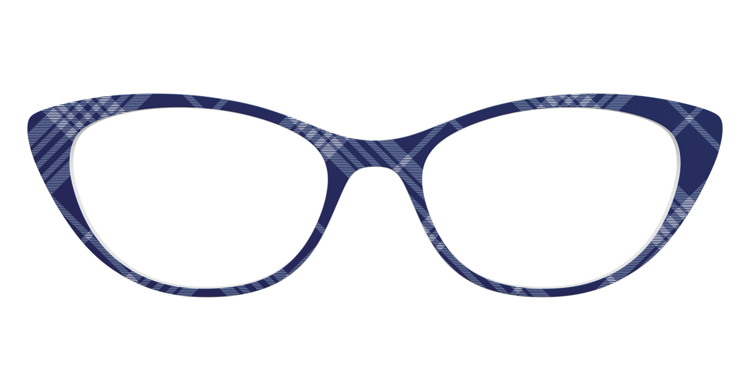 The Navy Twill Plaid - Front Top Image - Pair Eyewear