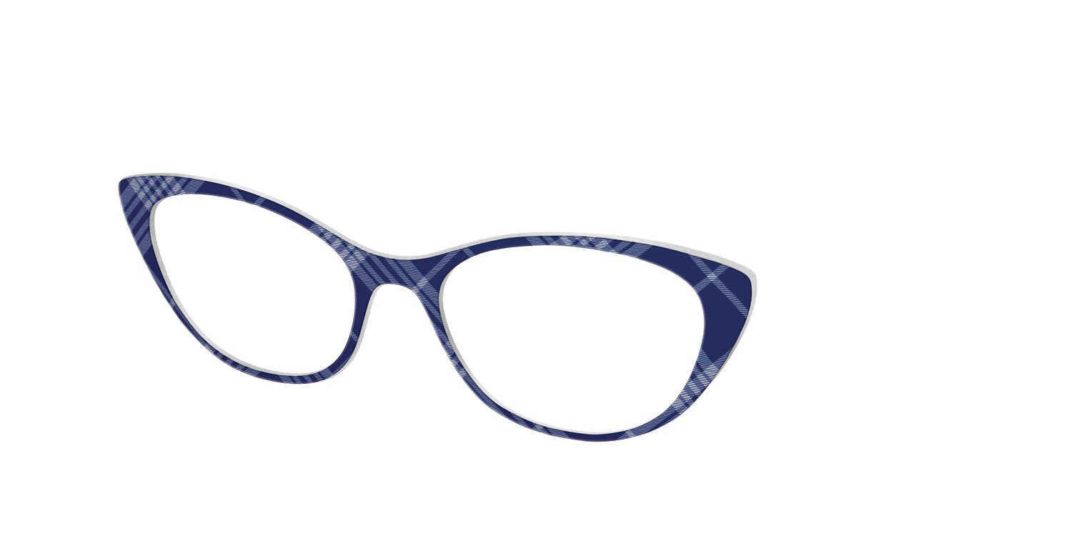 The Navy Twill Plaid - Angle Top Image - Pair Eyewear