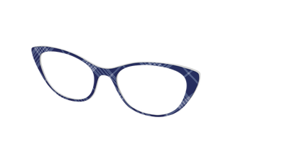 The Navy Twill Plaid - Angle Top Thumbnail - Pair Eyewear