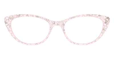 The Pink Shimmer Petals with Silver Foil - Front Top Thumbnail - Pair Eyewear