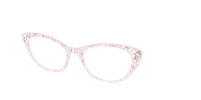 The Pink Shimmer Petals with Silver Foil - Angle Top Thumbnail - Pair Eyewear
