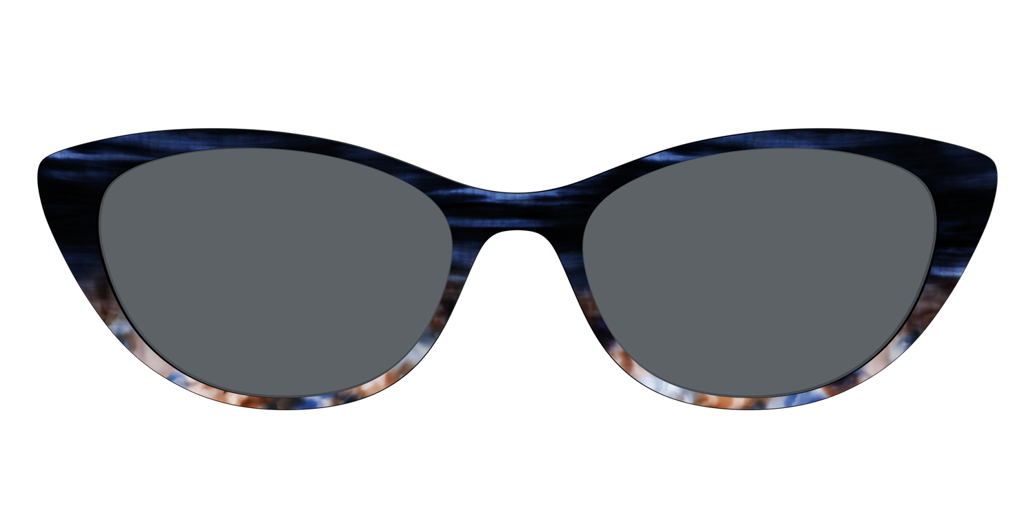 The Polarized Blue Horn Tortoise Sun Top - Front Top Image - Pair Eyewear