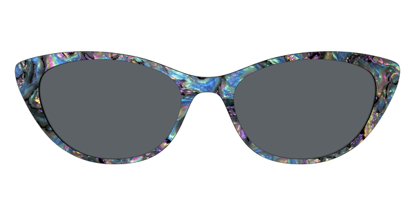 The ella - Teal Pearlized Gradient Acetate Silver Metal