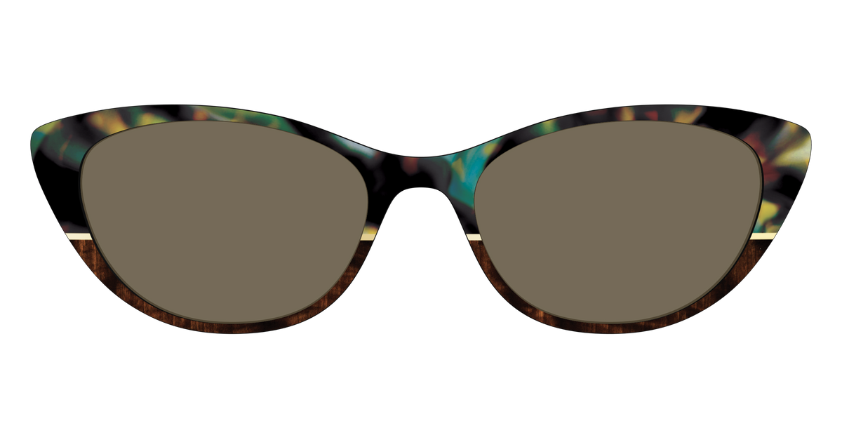 The Polarized Mirage Split with Gold Foil Sun Top - Front Top Image - Pair Eyewear