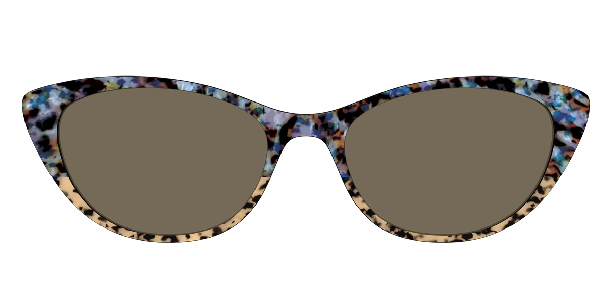 The Polarized Oasis Tortoise Split Sun Top - Front Top Image - Pair Eyewear
