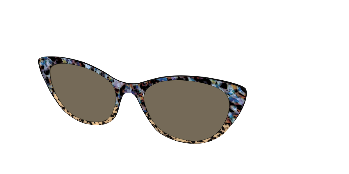 The Polarized Oasis Tortoise Split Sun Top - Angle Top Image - Pair Eyewear
