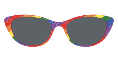 The Polarized Traditional Pride Flag Glitter Sun Top - Front Top Thumbnail - Pair Eyewear