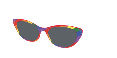 The Polarized Traditional Pride Flag Glitter Sun Top - Angle Top Thumbnail - Pair Eyewear
