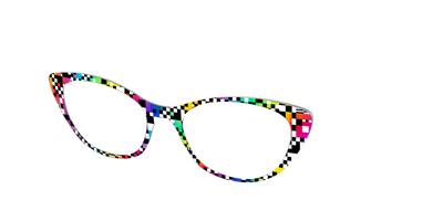 The Prismatic Check - Angle Top Thumbnail - Pair Eyewear