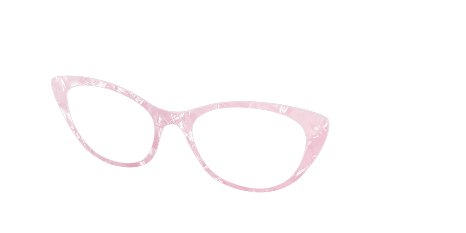 The Rose Quartz Pearl Marble - Angle Top Image - Pair Eyewear