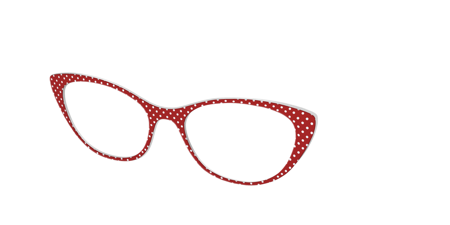 The Ruby Pin Dot - Angle Top Image - Pair Eyewear
