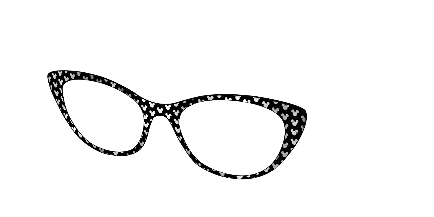 The Silver Foil Mickey - Angle Top Image - Pair Eyewear