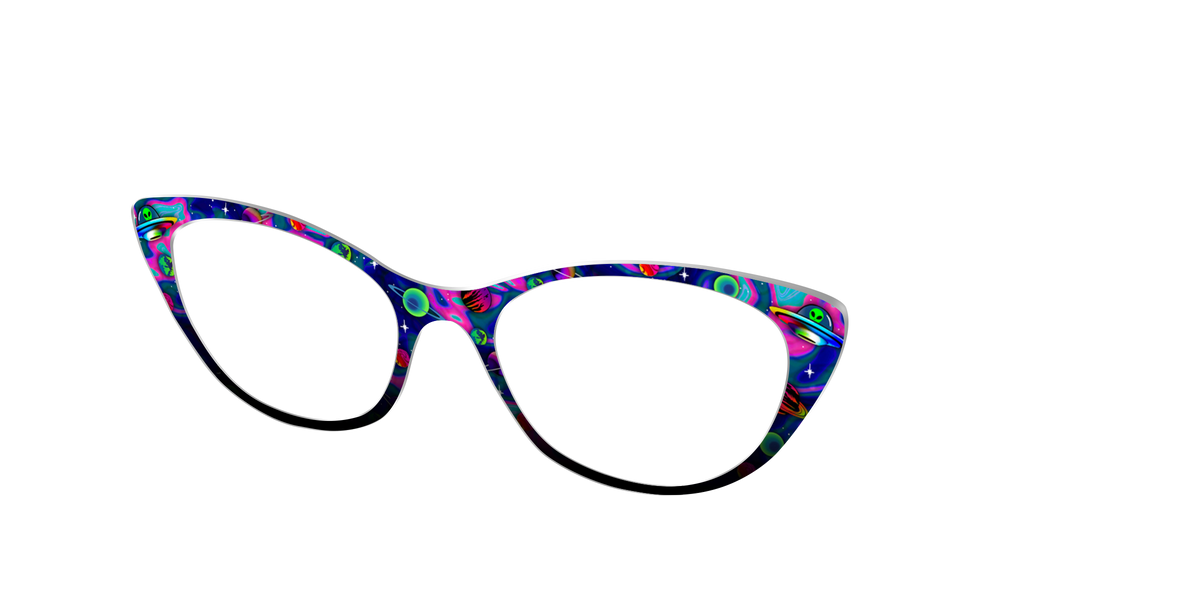 The Space Invasion Marble - Angle Top Image - Pair Eyewear