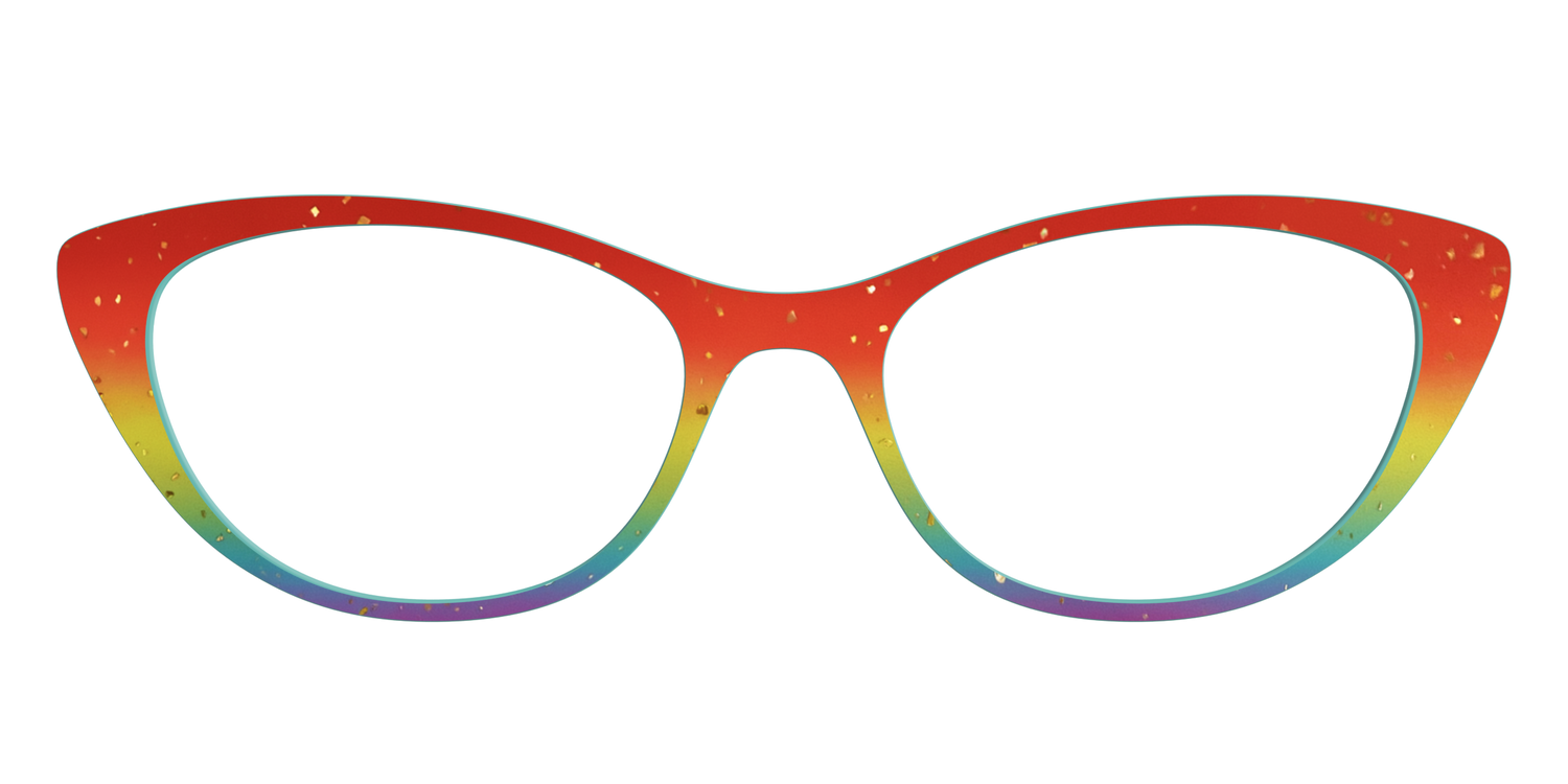 The Spectrum Gradient with Gold Flakes - Front Top Image - Pair Eyewear