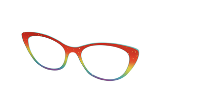 The Spectrum Gradient with Gold Flakes - Angle Top Thumbnail - Pair Eyewear