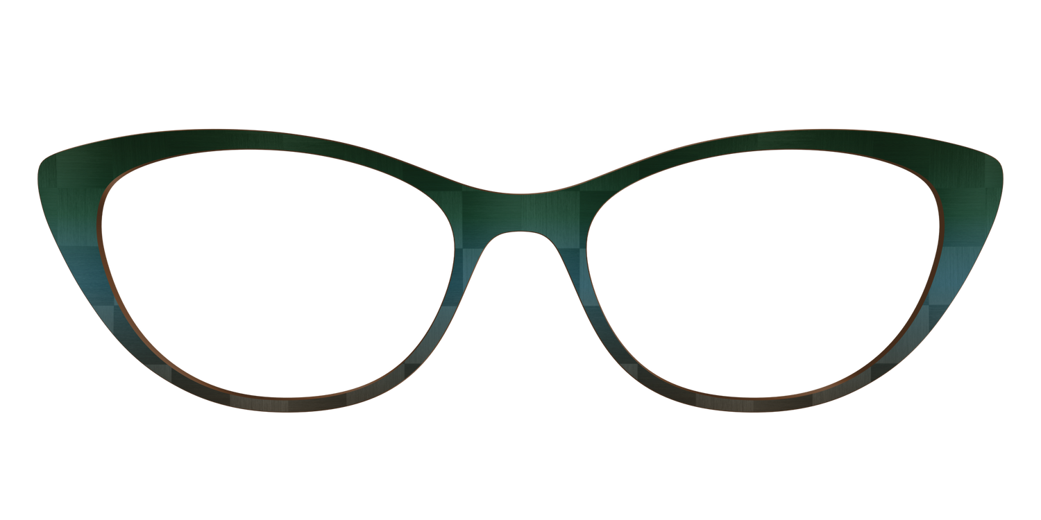 The Teal to Walnut Matte Check