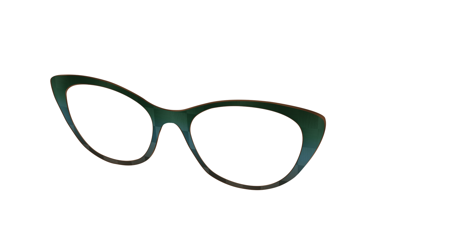 The Teal to Walnut Matte Check