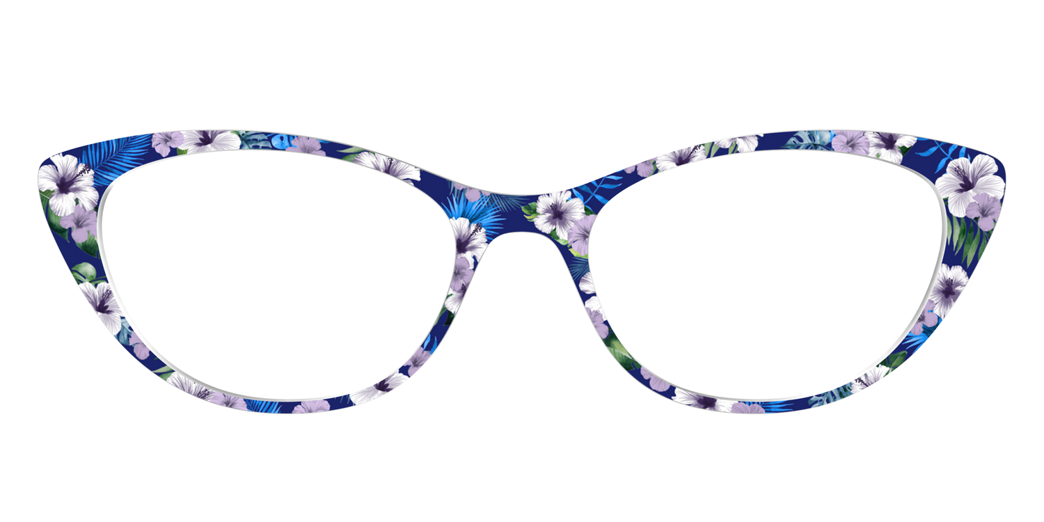 The Tropical Blue Blossoms - Front Top Image - Pair Eyewear