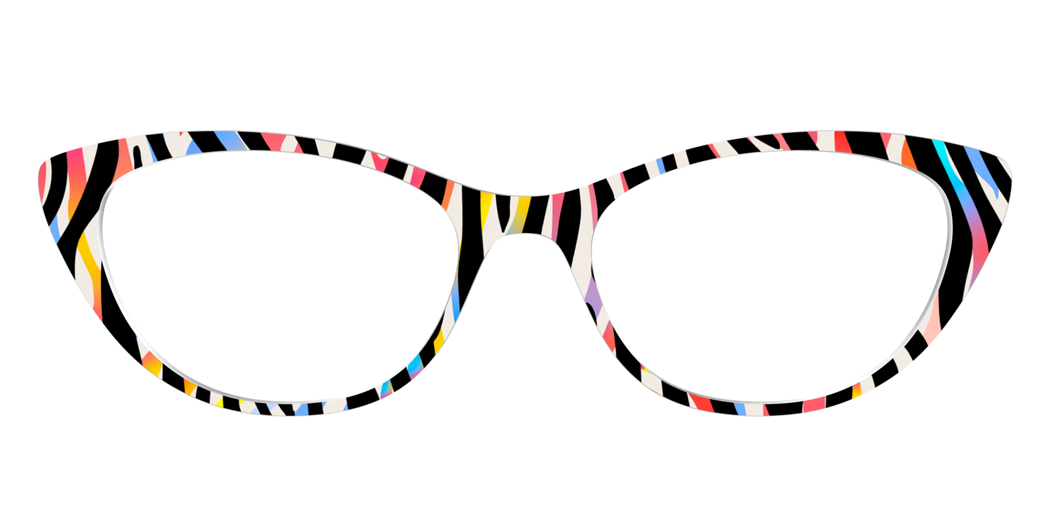 The Vivid Zebra Stripes - Front Top Image - Pair Eyewear