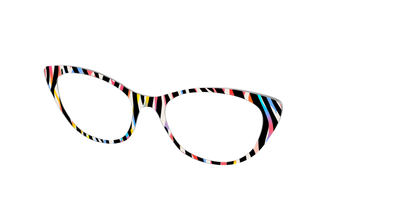 The Vivid Zebra Stripes - Angle Top Thumbnail - Pair Eyewear