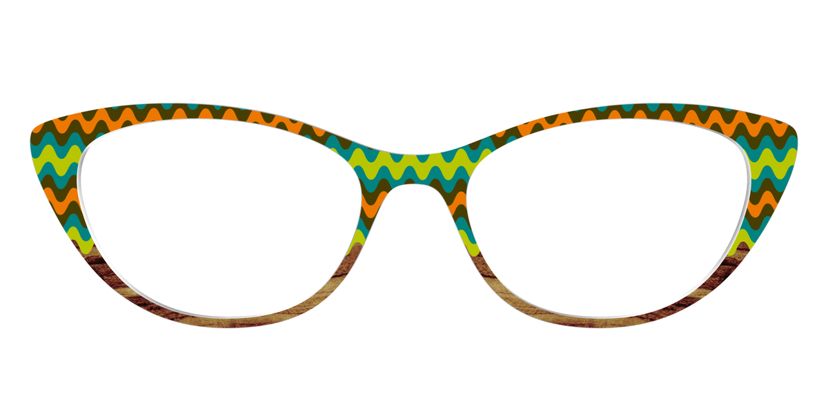 The Woodgrain Waves - Front Top Image - Pair Eyewear