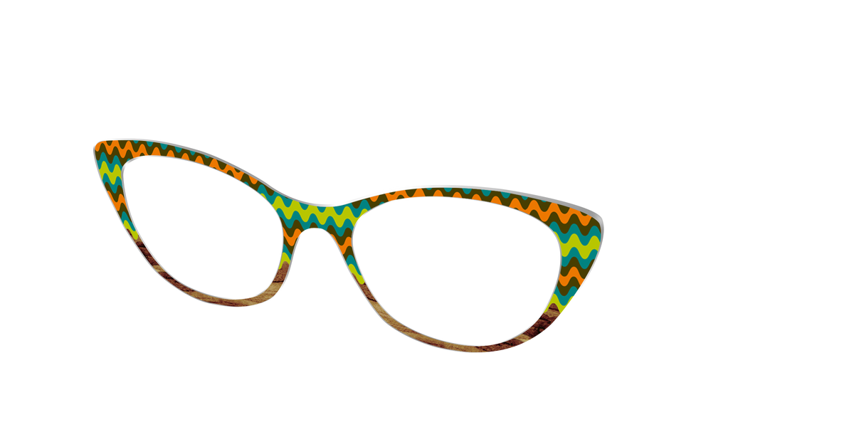 The Woodgrain Waves - Angle Top Image - Pair Eyewear